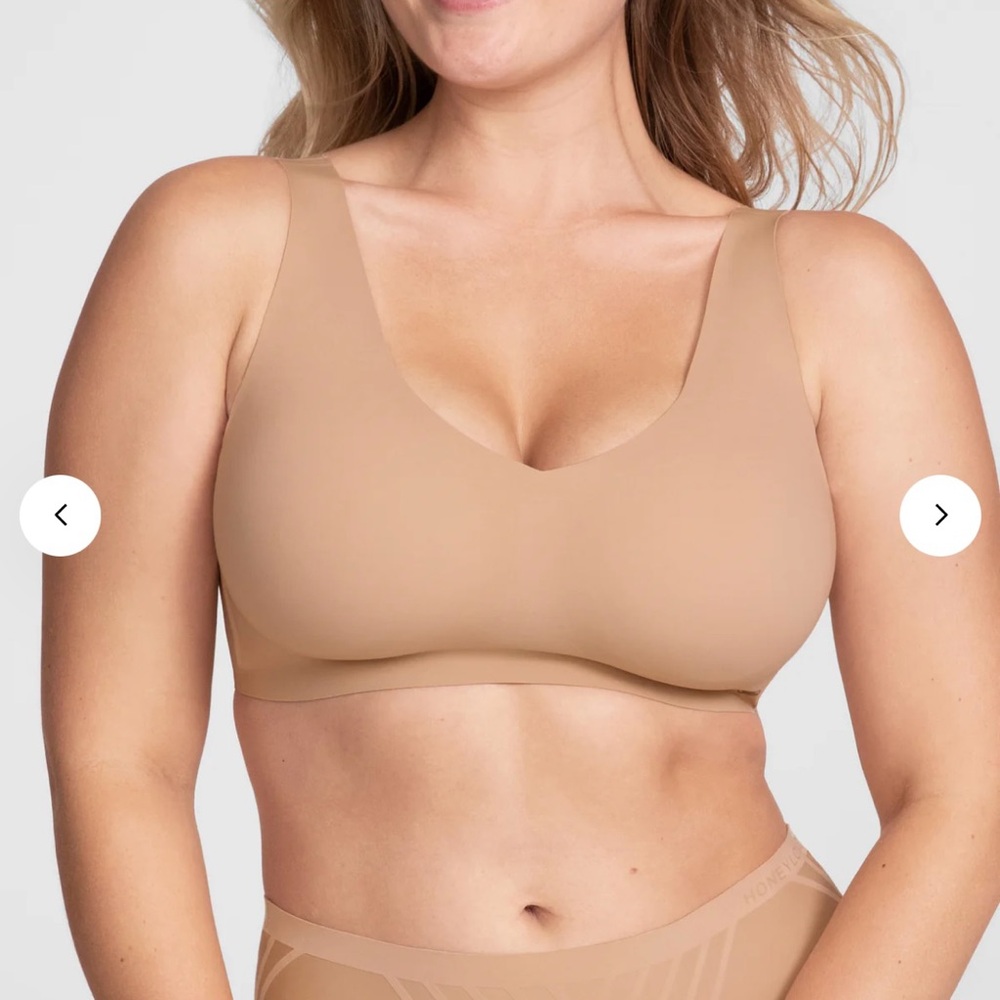 Honeylove V-Neck Bra Nude Sand  Size 2X